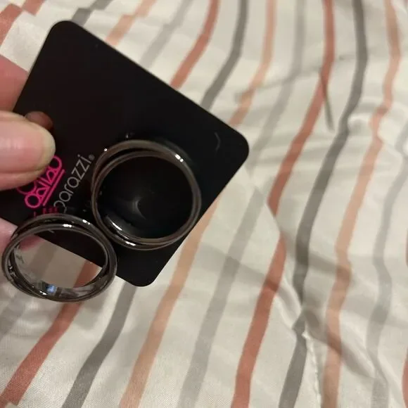 Paparazzi Black Hoop Earrings - Picture 4 of 14